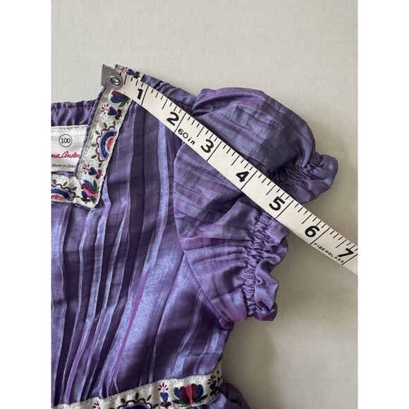Hanna Andersson Short Sleeve Purple Dress Size 100 US Size 4 With Trim - Picture 13 of 13